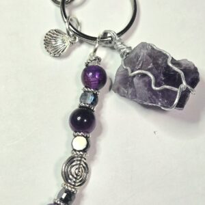 Wire Wrapped Deep Purple Amethyst Stone