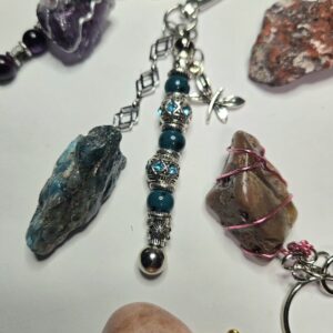 Rough blue apatite crystal